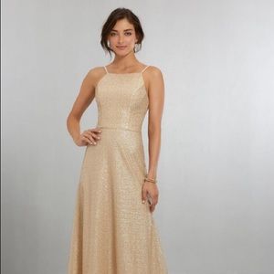 BRAND NEW MORI LEE ROSE GOLD BRIDESMAID DRESS 12